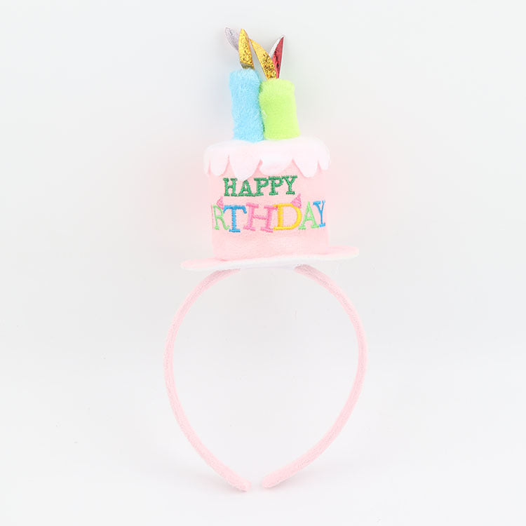 Wholesale Birthday Candle Cake Cloth Hair Hoop